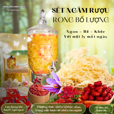 SÉT NGÂM RƯỢU RONG BỔ LƯỢNG - NGON BỔ RẺ - BÌNH 6-7 LÍT