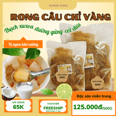 Rong câu chỉ vàng nấu thạch xuxoa, nấu nước mát - 100gr/200gr/500gr